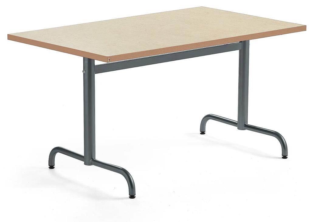 Stôl PLURAL, 1200x800x720 mm, linoleum - béžová, antracit