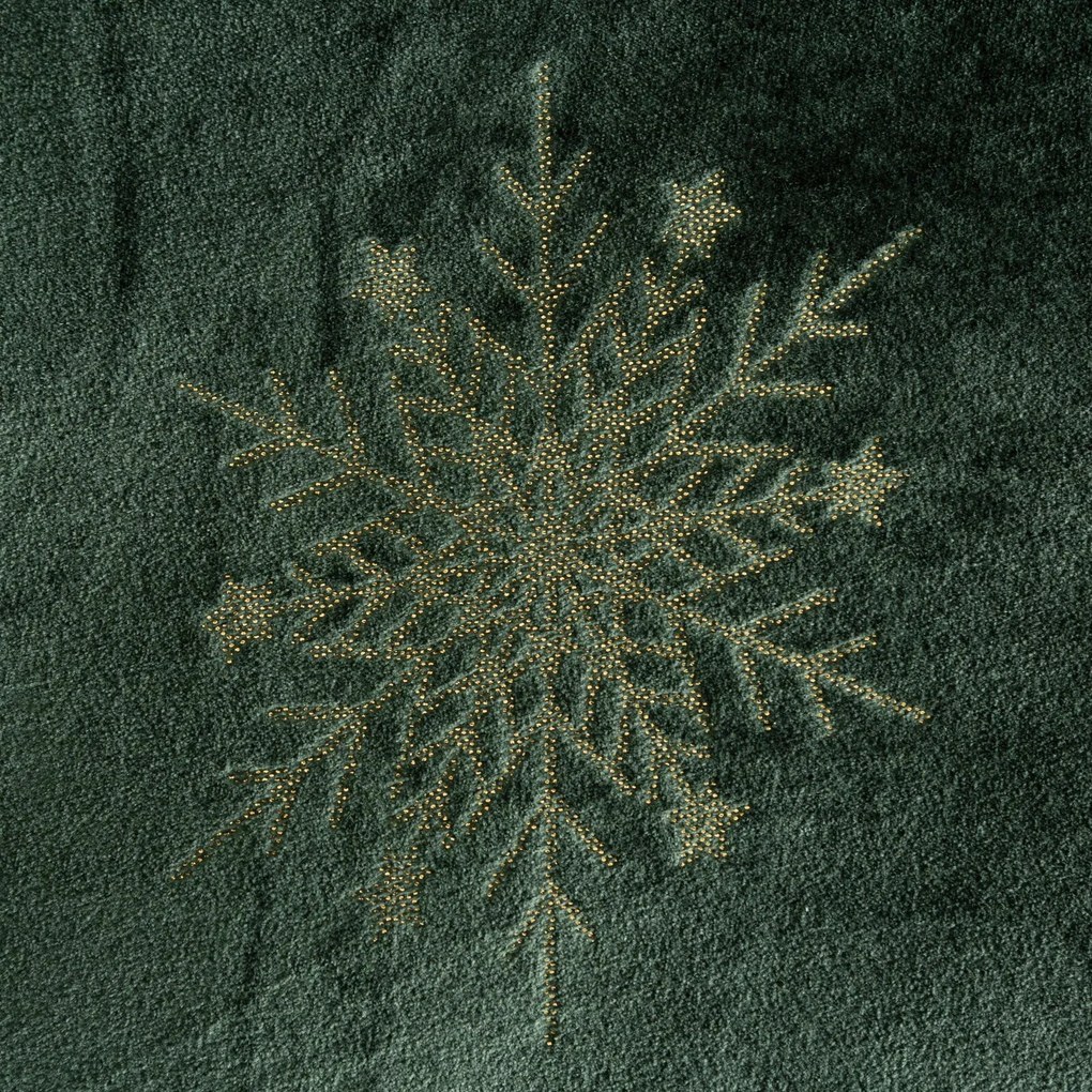 EUROFIRANY VIANOČNÁ FLANELOVÁ DEKA SNOW GOLD 150X200 CM VZOROVANÁ