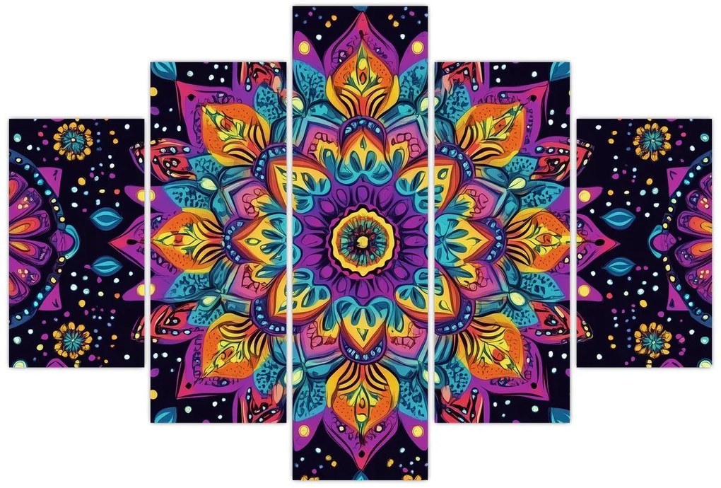 Obraz - Kaleidoskopická mandala (150x105 cm)
