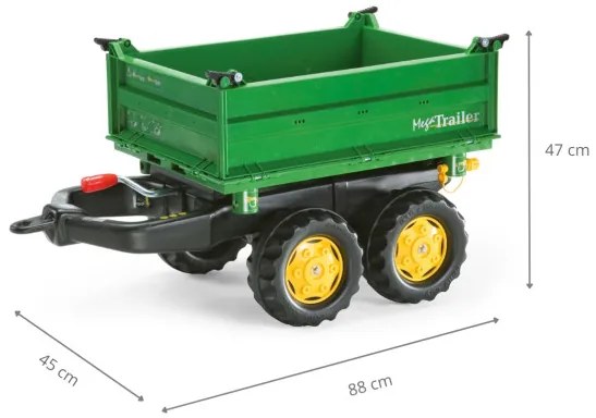 Príves Rolly Toys 122004 dvojnápravový, svetlozelený