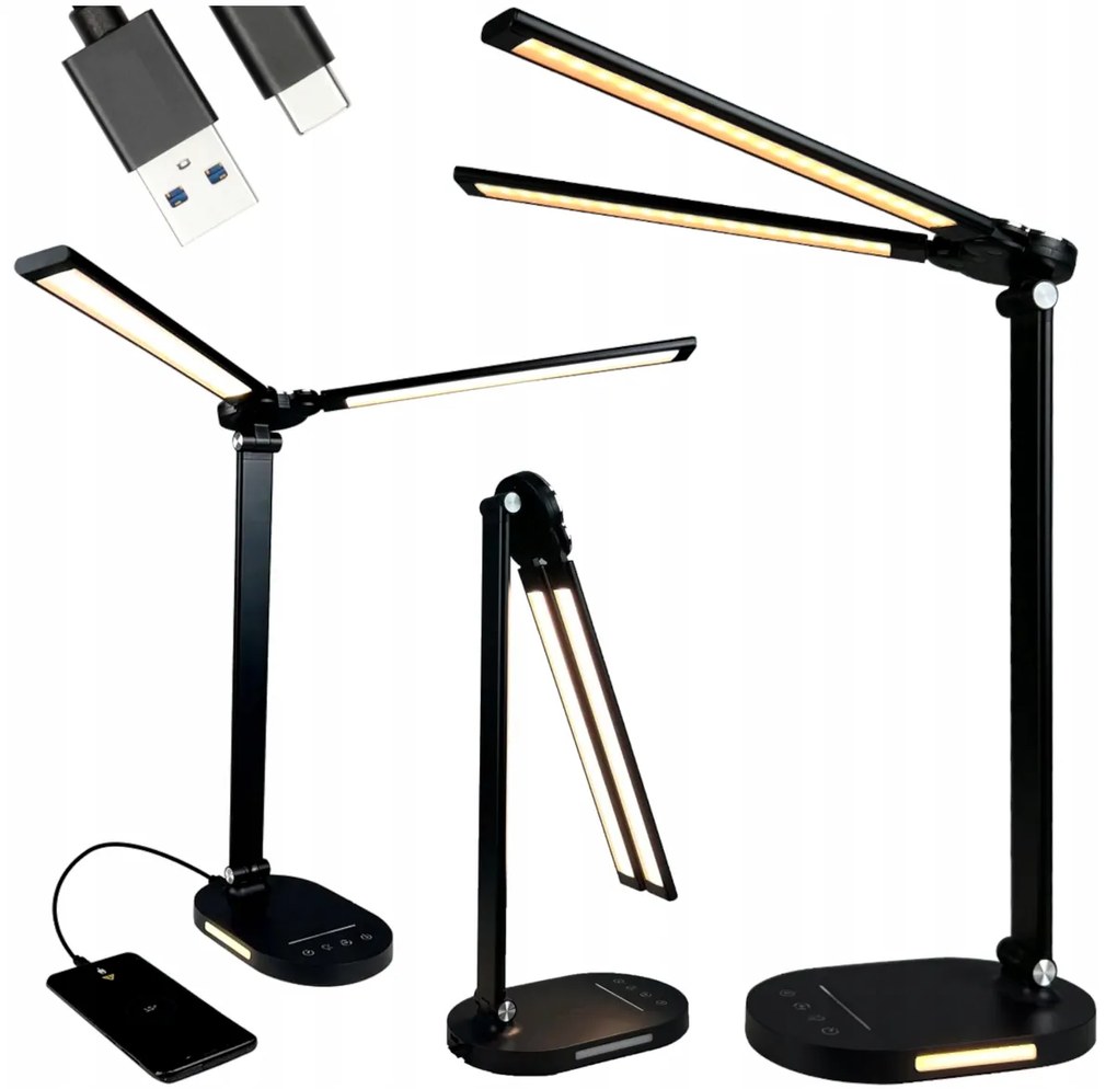 BERGE LED dvojitá stolná lampa 8W - BRUSEL