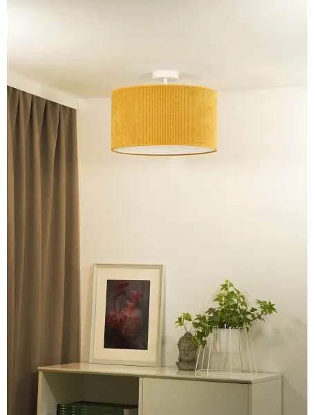 Duolla - Prisadený luster CORDUROY 1xE27/15W/230V pr. 40 cm žltá