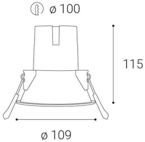 LED2-LED Kúpeľňové svietidlo ZERO LED/10W/230V 3000K CRI 95 IP43 čierna pr.10,9cm