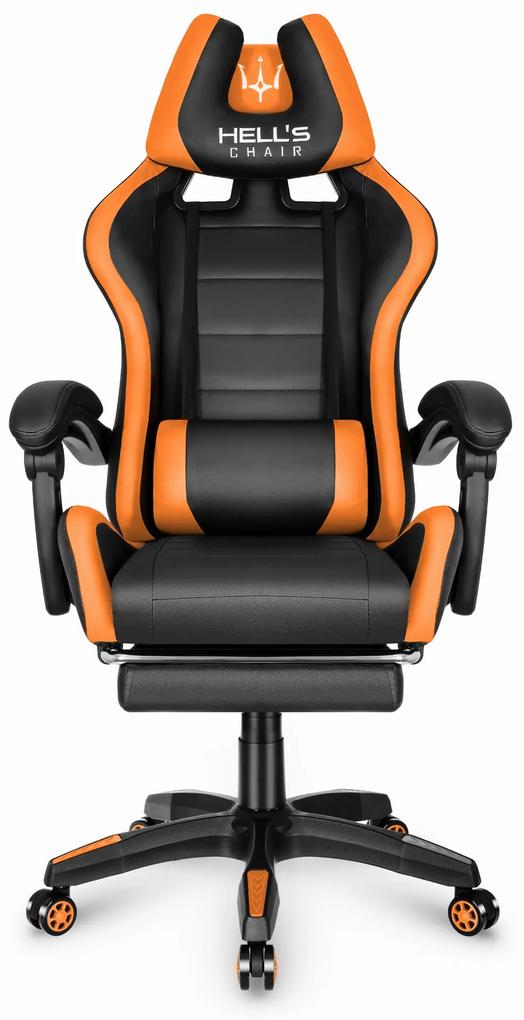 1039 Herná stolička čierno-pomarančová