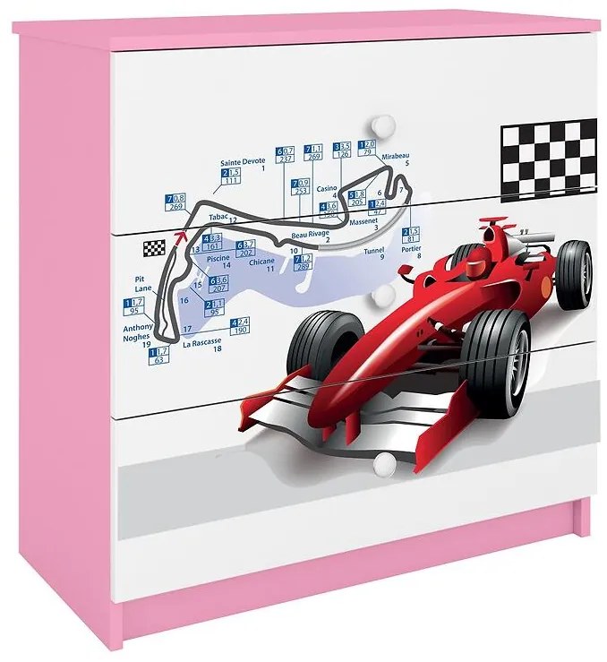 Detská komoda Babydreams ružová – Formula