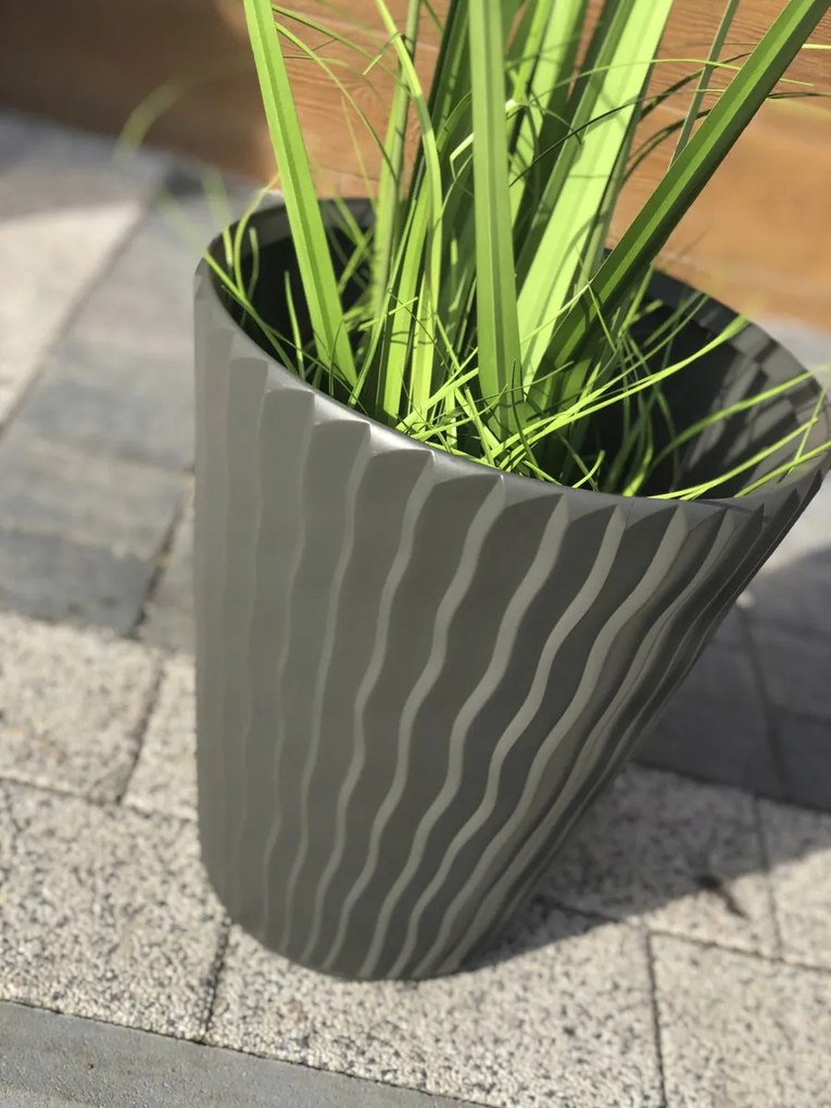Plastový kvetináč DBSP350 34,9 cm - antracit