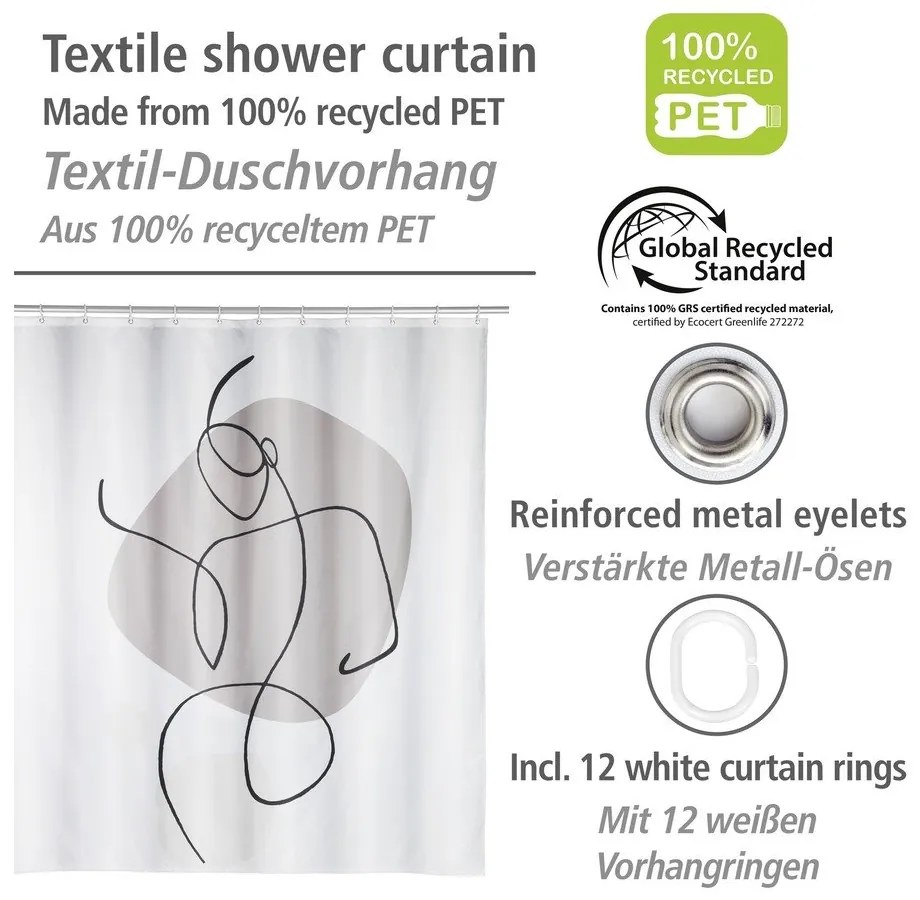 Sprchový záves 180x200 cm Ladyline - Wenko