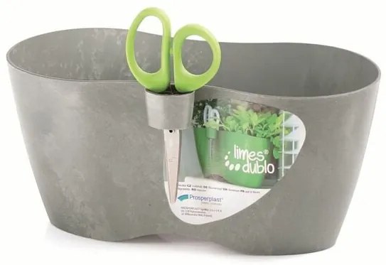 Kvetináč s nožnicami LIMES DUBLO BETON NEW 25 cm