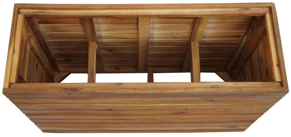 Kvetináč HWC-L21, 41x63x23cm, akáciové drevo - hnedá