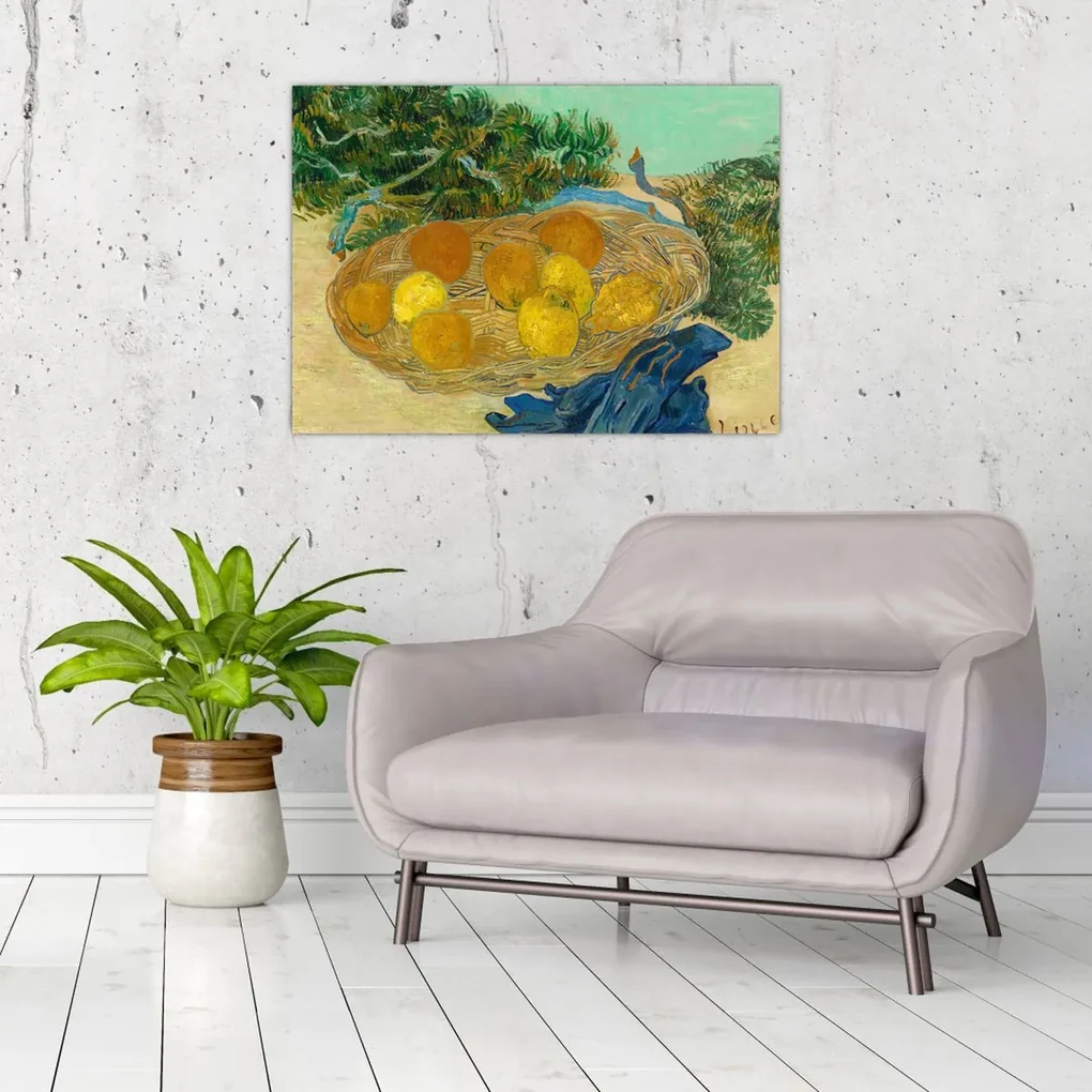 Obraz - Vincent van Gogh, Still Life of Oranges and Lemons with Blue Gloves, reprodukcia (70x50 cm)