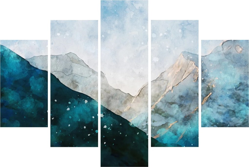 Obraz - Kresba hôr (150x105 cm)