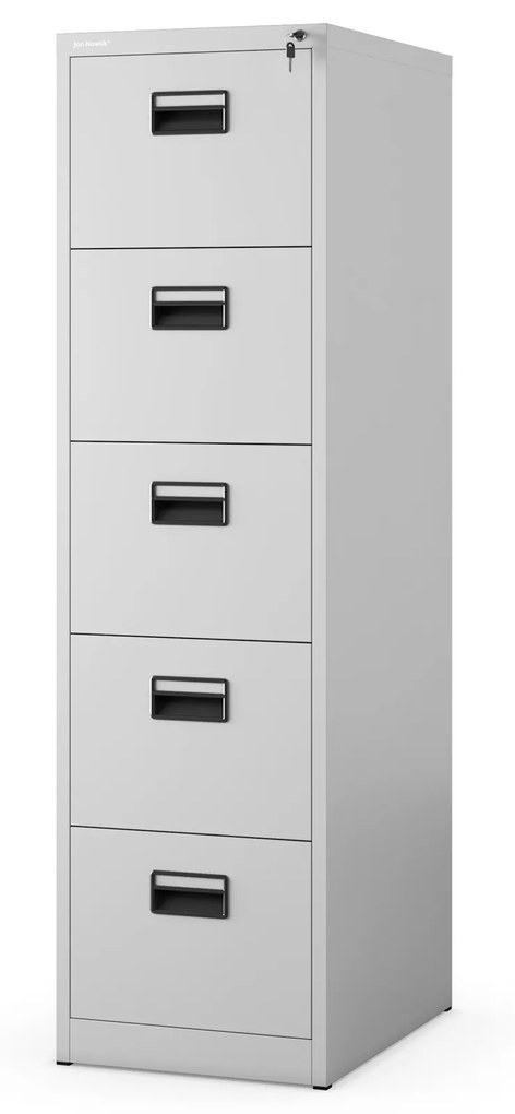 Kovová kartotéka, 5 zásuviek SARA V5, 460 x 1630 x 620 mm, šedá
