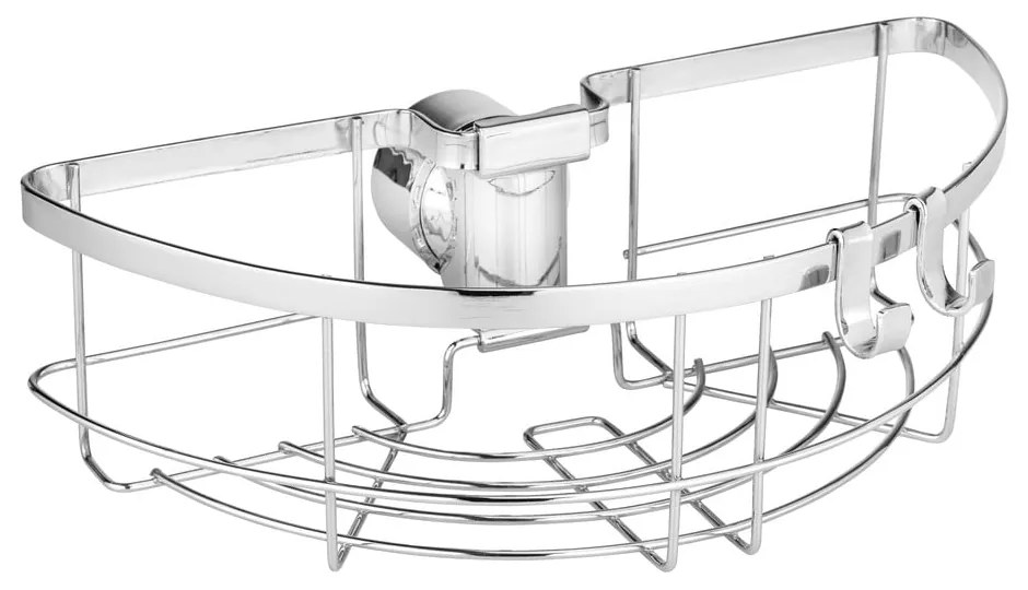 Samodržiaca kúpeľňová polička z nerezovej ocele v striebornej farbe Floresta - Wenko