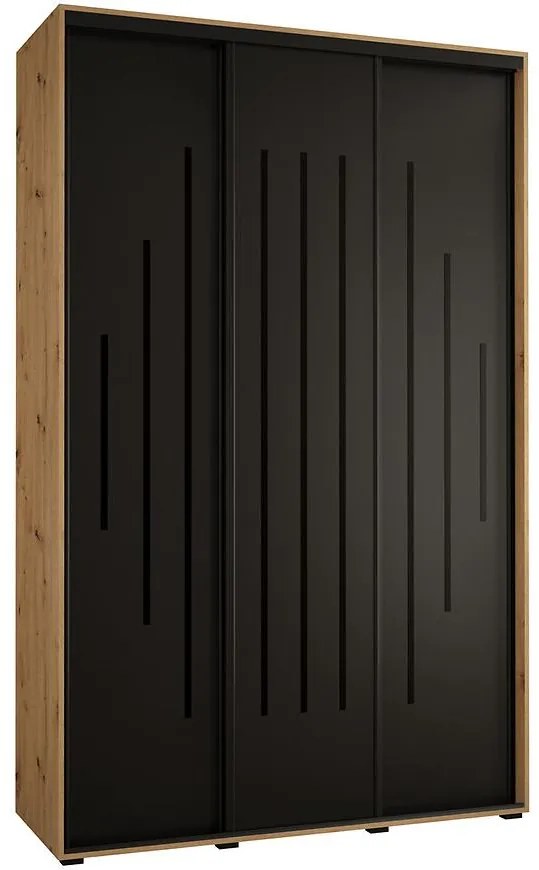 Skriňa 45 Canaris 12 180 artisan/čierna/čierna