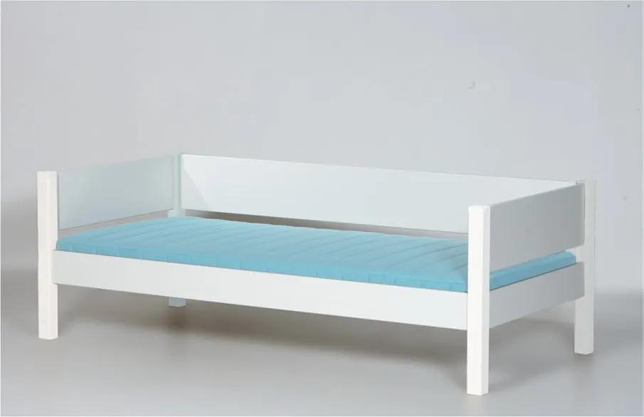 Biela detská posteľ s postrannou peľasťou Manis-h Tor, 90 x 160 cm | BIANO