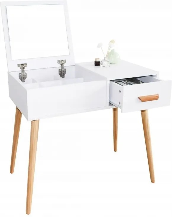 ModernHOME Kozmetický toaletný stolík so zrkadlom, WZC-015