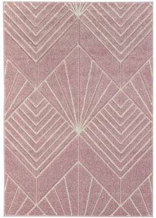 Koberce Breno Kusový koberec PORTLAND 58/RT4R, ružová, viacfarebná,67 x 120 cm