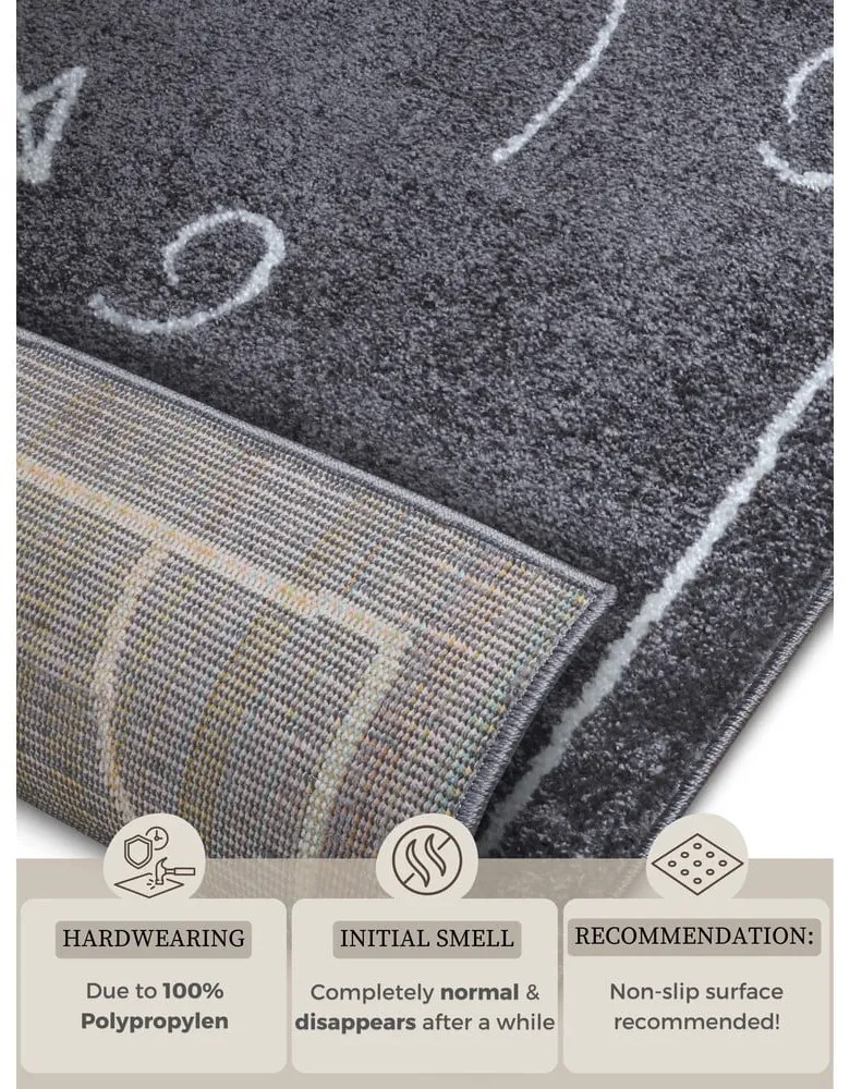 Tmavosivý detský koberec 160x235 cm Gameplan – Hanse Home