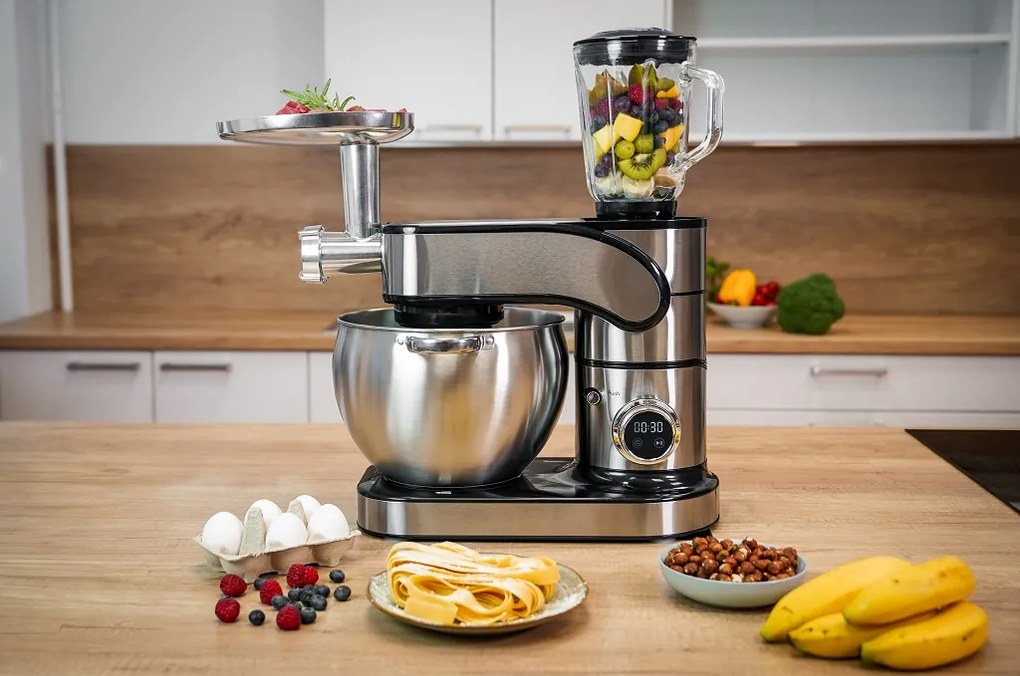 Celokovový kuchynský robot BestBerg BBR-20S / 2500 W / 10 l / 12 rýchlostí