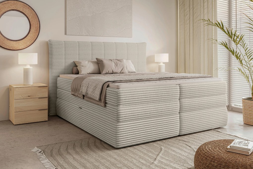 XXXLutz BOXSPRINGOVÁ POSTEĽ, 180/200 cm, béžová Esposa - Postele - 00230702436W