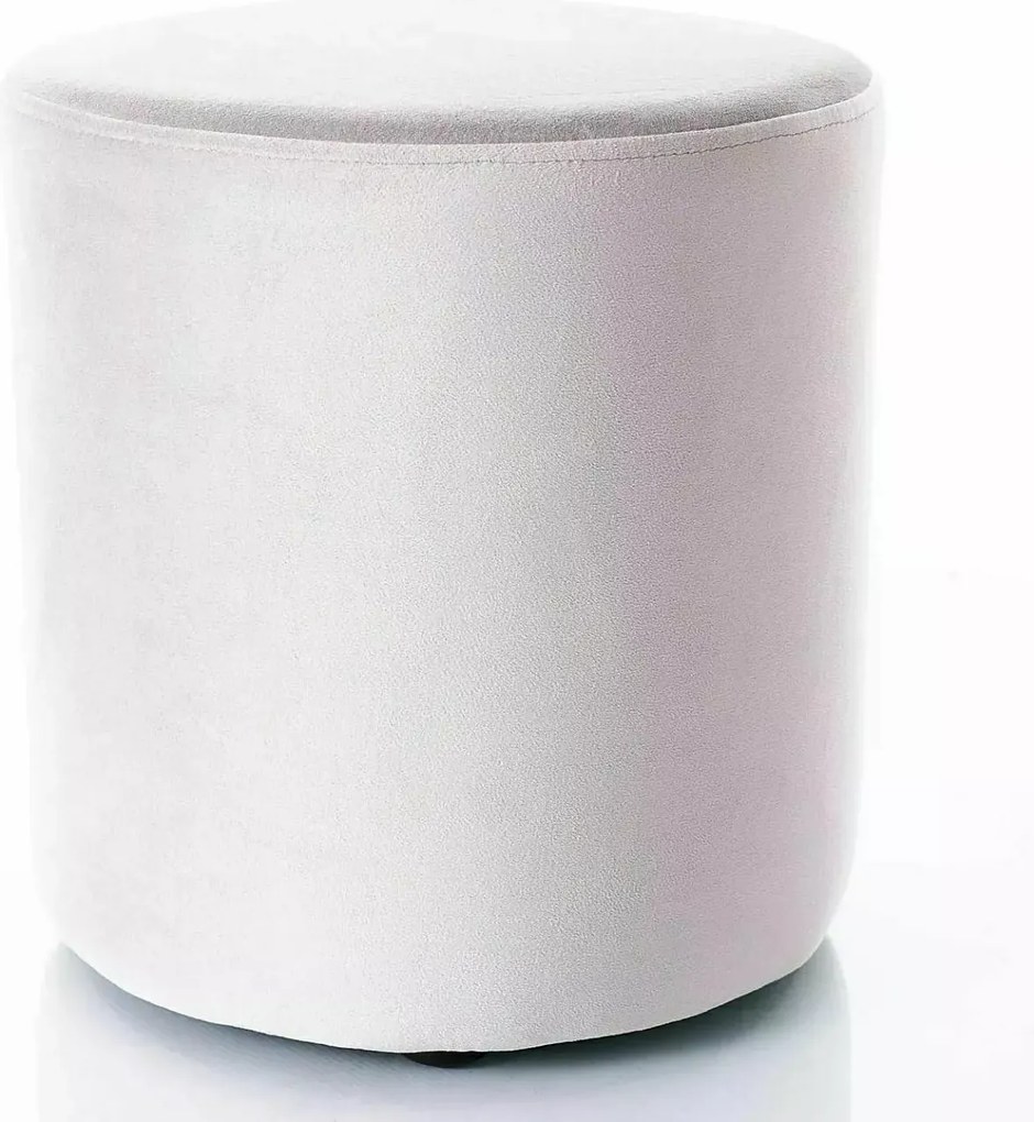 SI Doti C Sametový taburet svetlo šedá