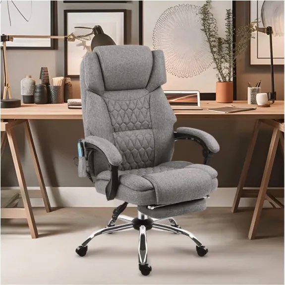 Masážne kancelárske kreslo Boss 6.0 sivé