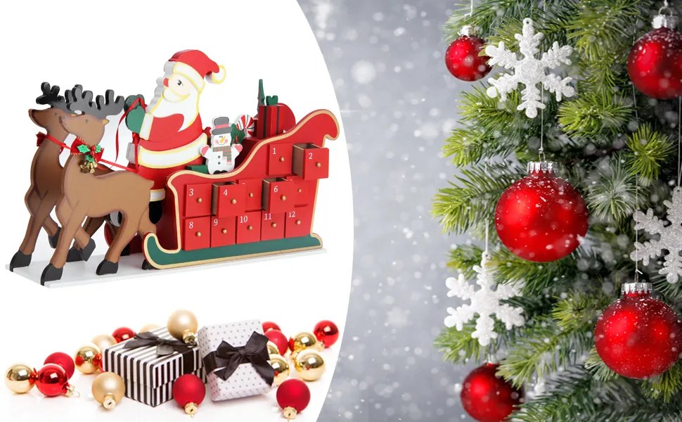 Adventný kalendár  NIKOLAS, 52x31x13cm, viacfarebná Spielwerk