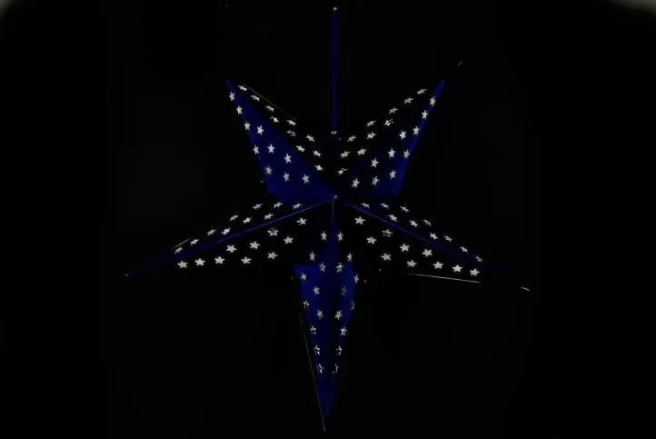 Nexos 29227 Vianočná dekorácia - hviezda s časovačom - 60 cm, 10 LED, modrá