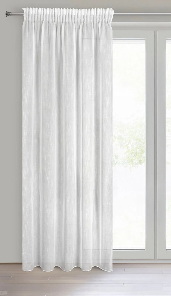 ZÁCLONA NA PÁSKE ANNA 140X270 CM BIELA