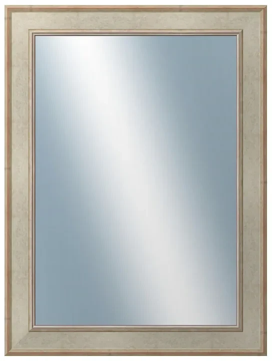 DANTIK - Zrkadlo v rámu, rozmer s rámom 60x80 cm z lišty TOOTH strieborná (2779)