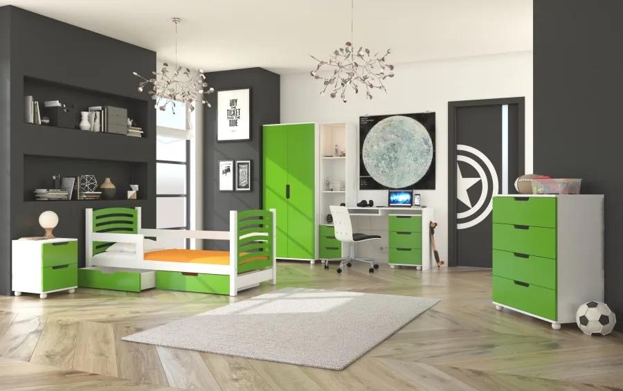 Zelený detský nábytok do izby Doune