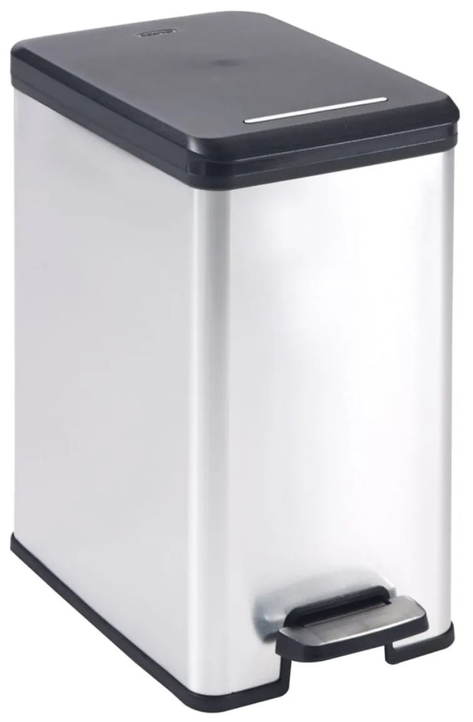 Curver Odpadkový kôš SLIM BIN 25L, strieborný