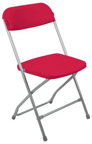 Plastová jedálenská stolička Poly, červená