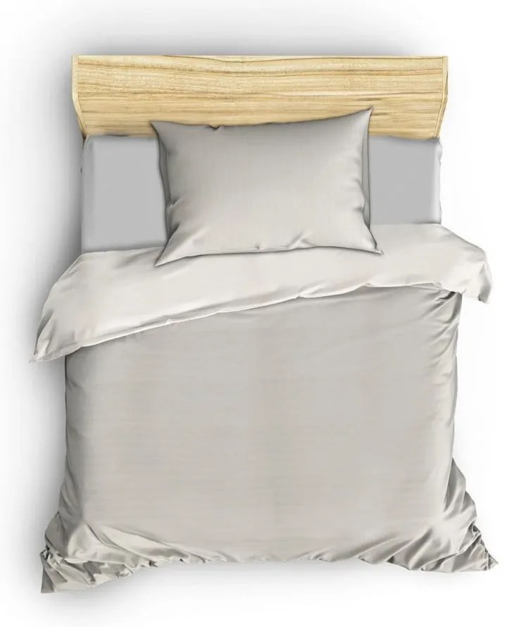 Krémovobiele obliečky na jednolôžko z bavlneného saténu 140x200 cm Lilyum – Mijolnir