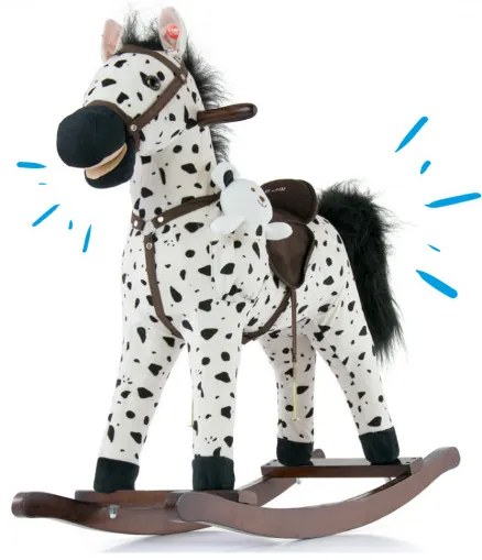 Hojdací koník Mustang s čiernymi bodkami