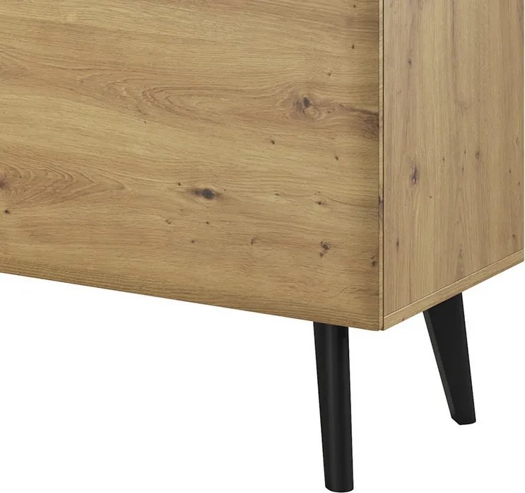 Nízka vitrína Nordi, dub artisan