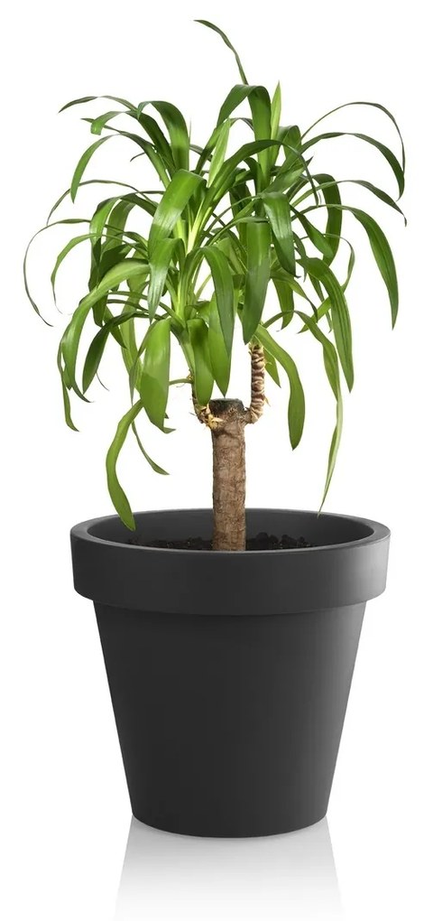 PLASTKON Dekoratívny kvetináč Metro Twist'n'Roll 39 x 35,5 cm antracit, 39 cm