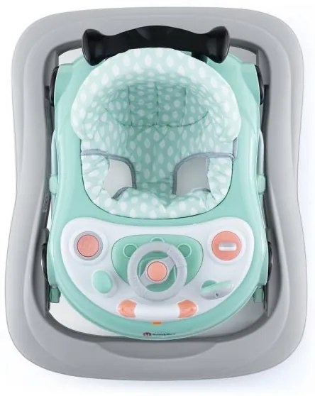 PETITE&MARS - Detské chodítko s melódiou CABRIO 2xAA mint