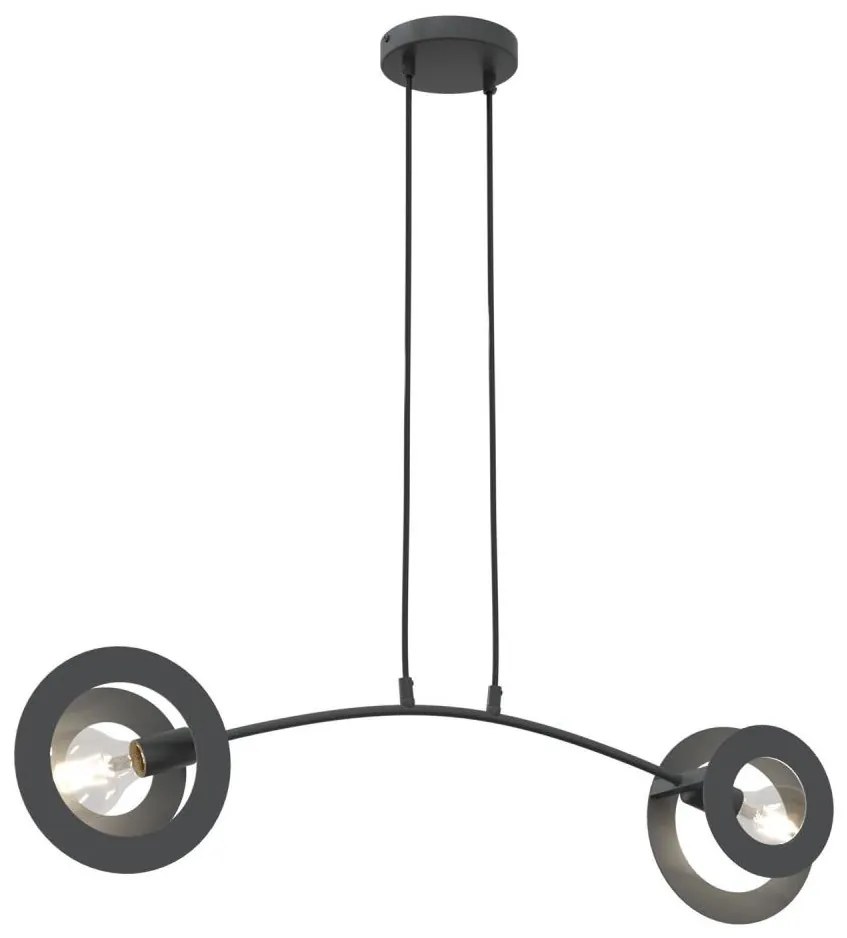 Luster na lanku EUFORIA 2xE27/15W/230V čierna