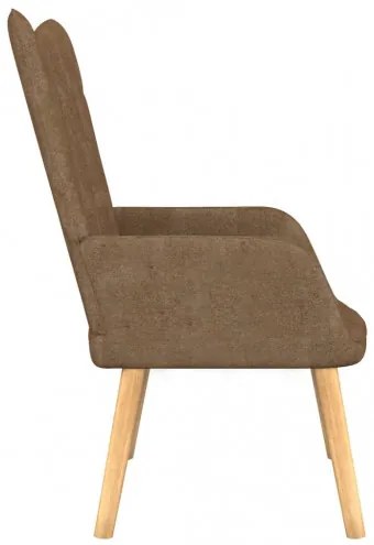 vidaXL Relaxačná stolička s podnožkou 62x68,5x96 cm sivohnedá látková-