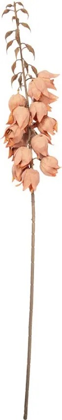 Dekorácia umelá kvetina Yucca s oranžovými kvetmi - 12*12*100 cm