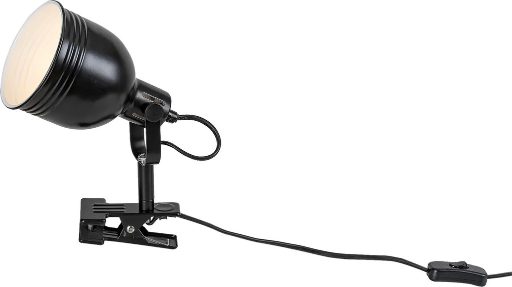 Rabalux Stolná lampa s klipom Flint 1x25W | E14 | IP20 - čierna