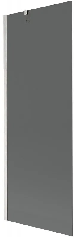 Mexen Next, 1-krídlová vaňová zástena 70 x 150 cm, 6mm šedé sklo, oceľová, 895-070-000-00-40-97