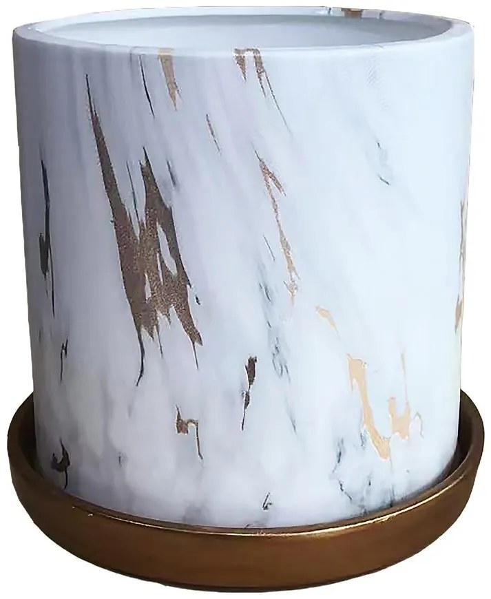 Kvetináč YS44149M ceramic Water Transfer Effect 13x13x1