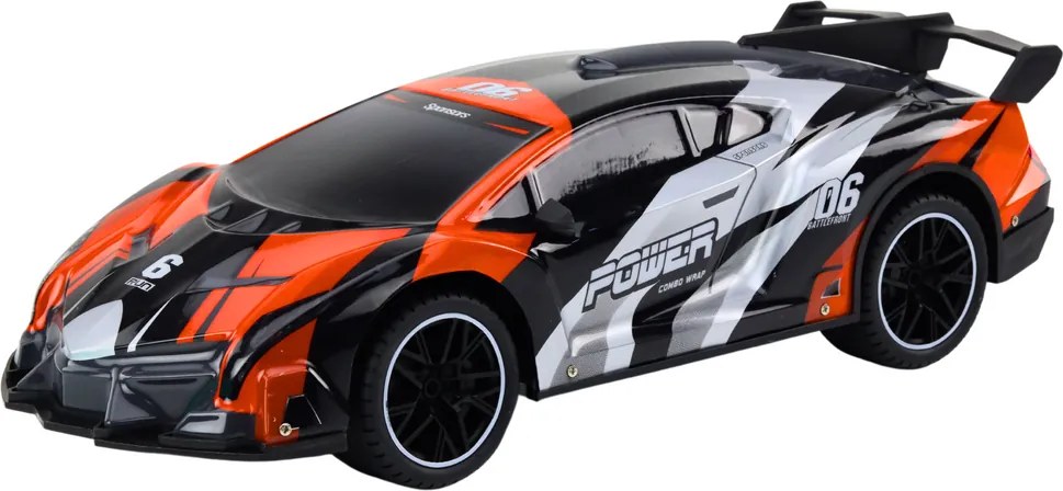 LEAN Toys Športové diaľkovo ovládané auto RC v mierke 1:10, oranžové, rýchlosť 25 km/h