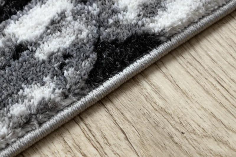 Moderný koberec COZY 8871 Marble, Mramor - Štrukturálny, dve vrstvy rúna sivá Veľkosť: 160x220 cm