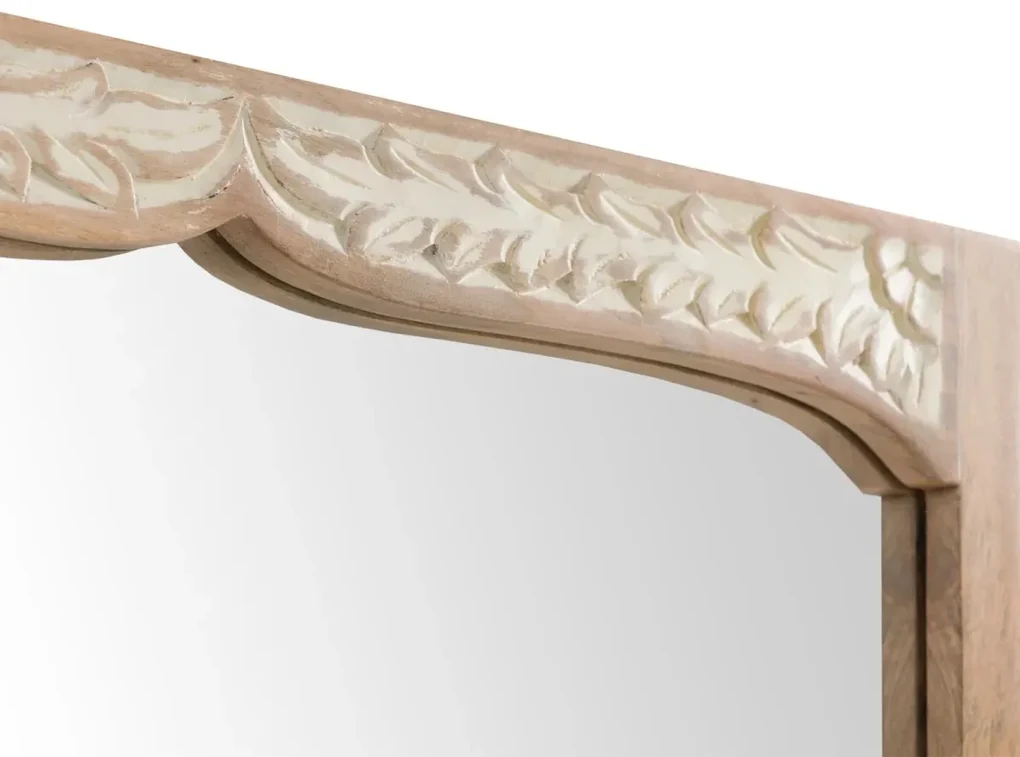 furniture-nabytek.cz - Masívne kúpeľňové zrkadlo Delhi z mangového dreva, lakované, hnedé – 80 cm