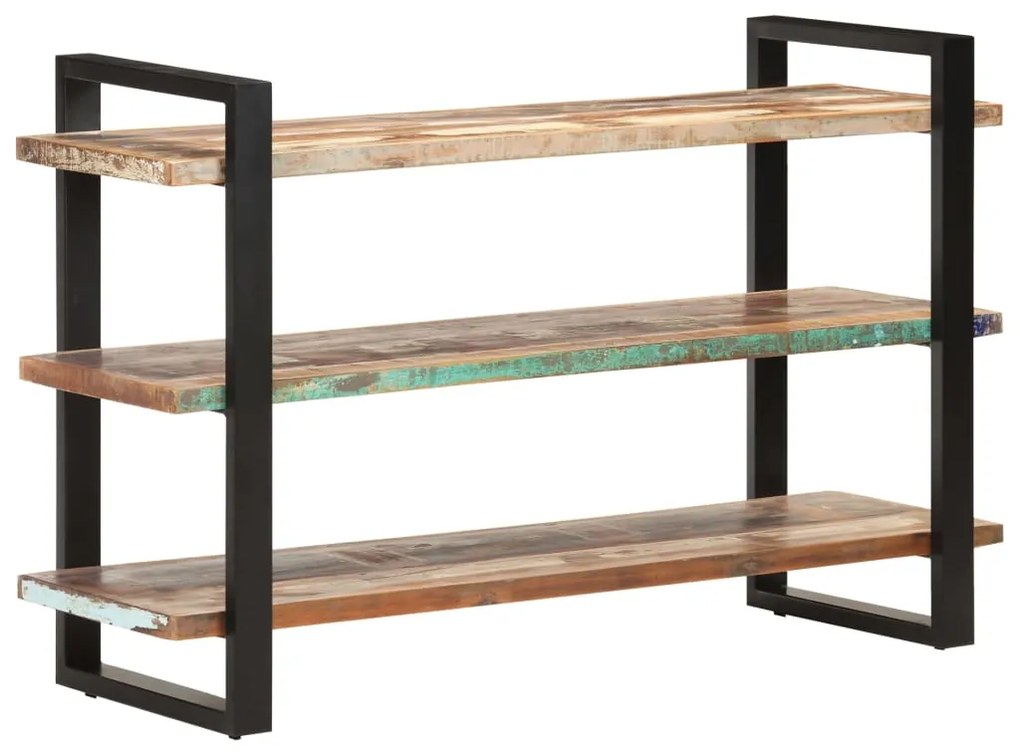 vidaXL Komoda s 3 policami 120x40x75 cm, recyklovaný masív