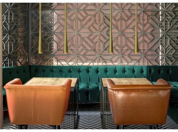 MAXLIGHT P0485 - LED Luster na lanku COFFEE LED/7W/230V pr. 3 cm zlatá