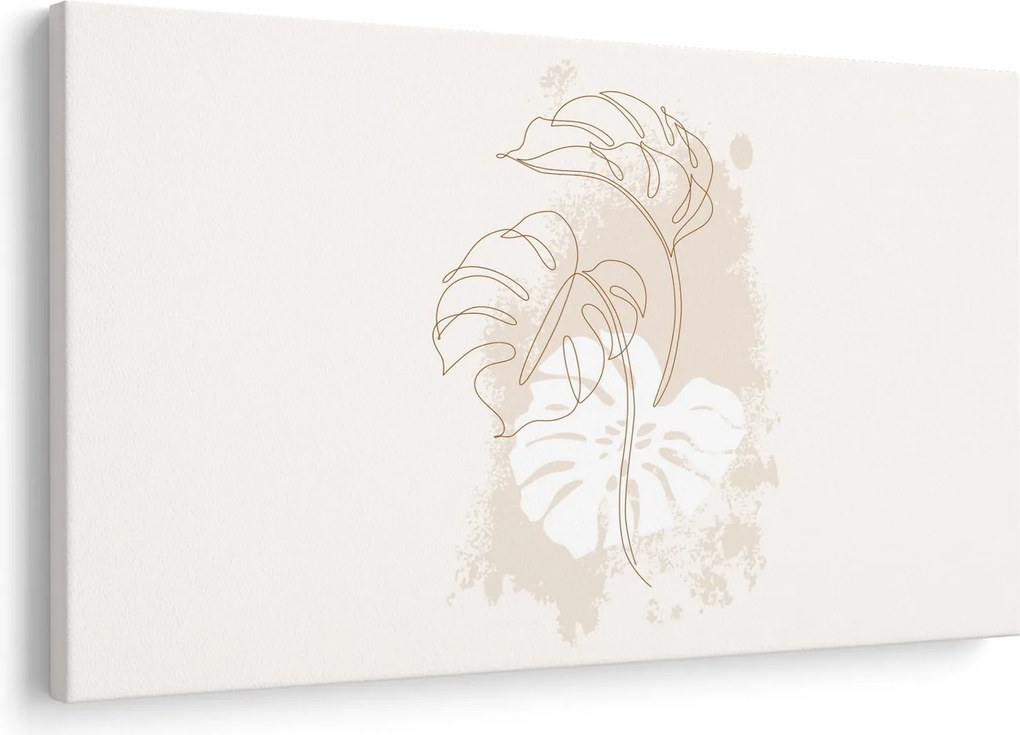 Obraz - Line art monstera N⁰1 (90x60 cm)